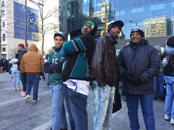 The “bird gang” came down from Allentown to see the Phillies Super Bowl parade