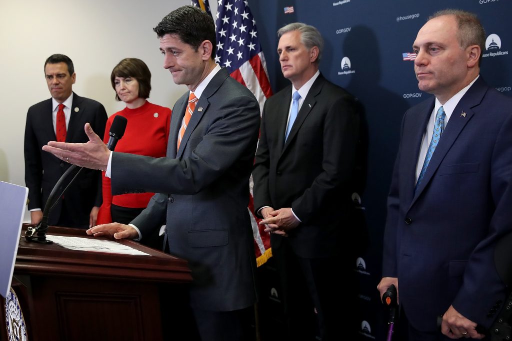 House Speaker Paul Ryan, R-Wis., said at a Capitol Hill press conference on Tuesday that the House would wait 