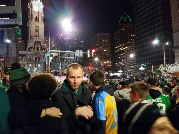 Eagles fans hit the streets after the Super Bowl (photo provided)
