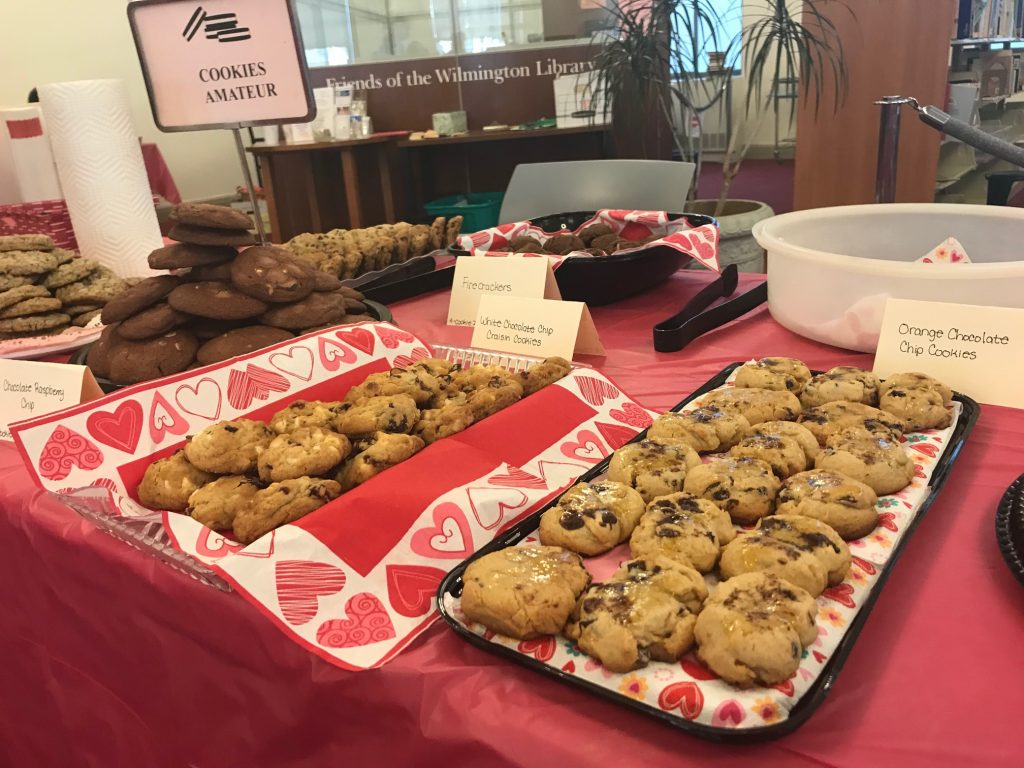 A sampling of chocolate treats at the Wilmington Library Chocolate Festival (WHYY/Nichelle Polston)