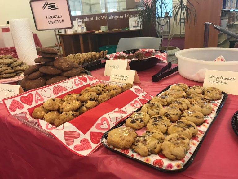 A sampling of chocolate treats at the Wilmington Library Chocolate Festival (WHYY/Nichelle Polston)