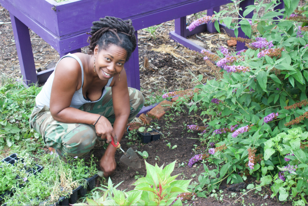 kirtrina-baxter-at-work-at-her-community-farm-in-north-philadelphia.original Kirtrina Baxter at work at her community farm in North Philadelphia. (Provided)