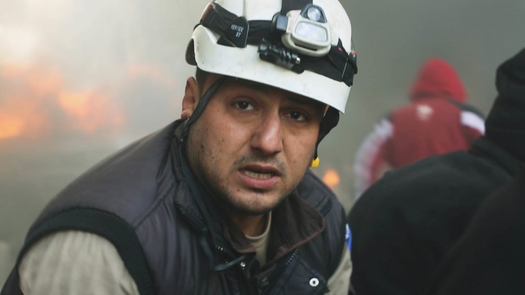 White Helmet Khaled Omar Harrah was killed during an airstrike in 2016. He’s part of a group of volunteer rescue workers featured in the documentary Last Men in Aleppo (available on Netflix). White Helmet Khaled Omar Harrah was killed during an airstrike in 2016. He's part of a group of volunteer rescue workers featured in the documentary Last Men in Aleppo (available on Netflix). (Courtesy of Grasshopper Film)