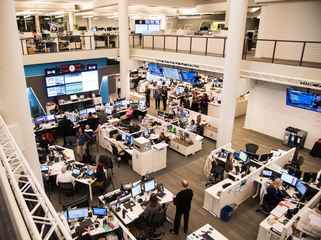 NPR’s newsroom during election coverage on Nov. 8, 2016. NPR's newsroom during election coverage on Nov. 8, 2016.