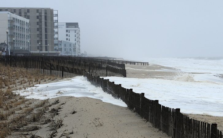 The month's fourth strong nor'easter storm has brought some wind, rain, and beach erosion along with minor flooding to Rehoboth Beach and Dewey Beach and Indian River Inlet, Wednesday March 21. No damage has been reported and Coastal Highway south of Dewey Beach has remained open.
(Chuck Snyder/for WHYY)