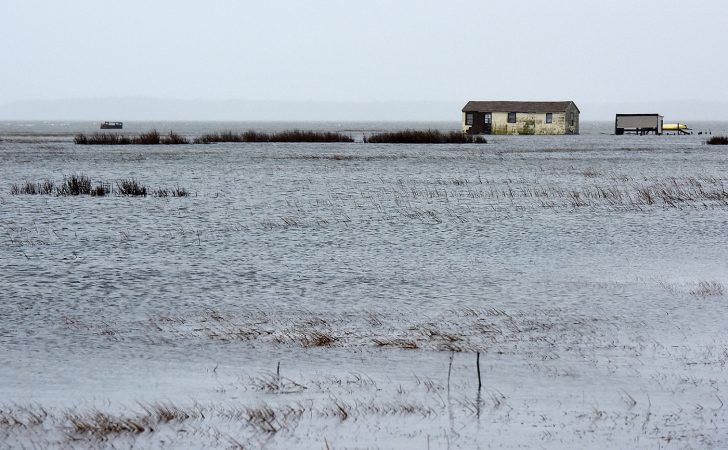 The month's fourth strong nor'easter storm has brought some wind, rain, and beach erosion along with minor flooding to Rehoboth Beach and Dewey Beach and Indian River Inlet, Wednesday March 21, 2018.
(Chuck Snyder/for WHYY)