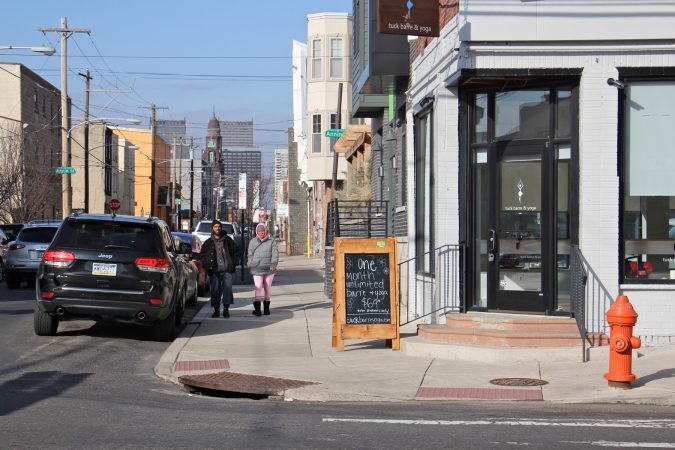 Tuck Barre and Yoga at 20th and Federal streets in Point Breeze. (Emma Lee/WHYY)