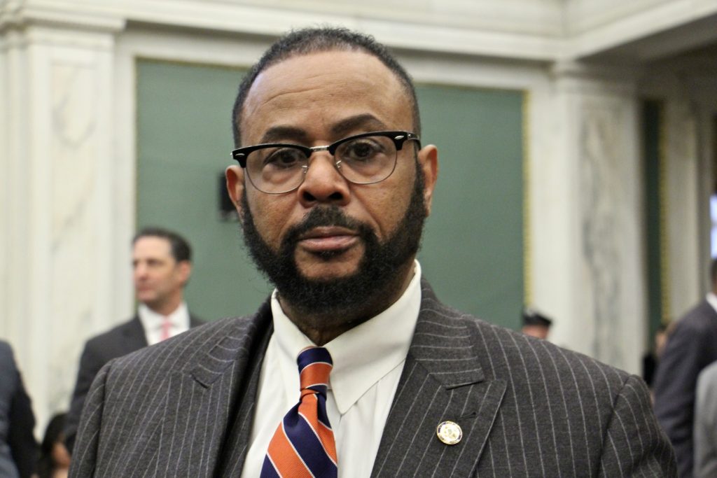 2018 03 01-e lee-curtis jones-philadelphia city hall-city council City Councilmember Curtis Jones. (Emma Lee/WHYY)