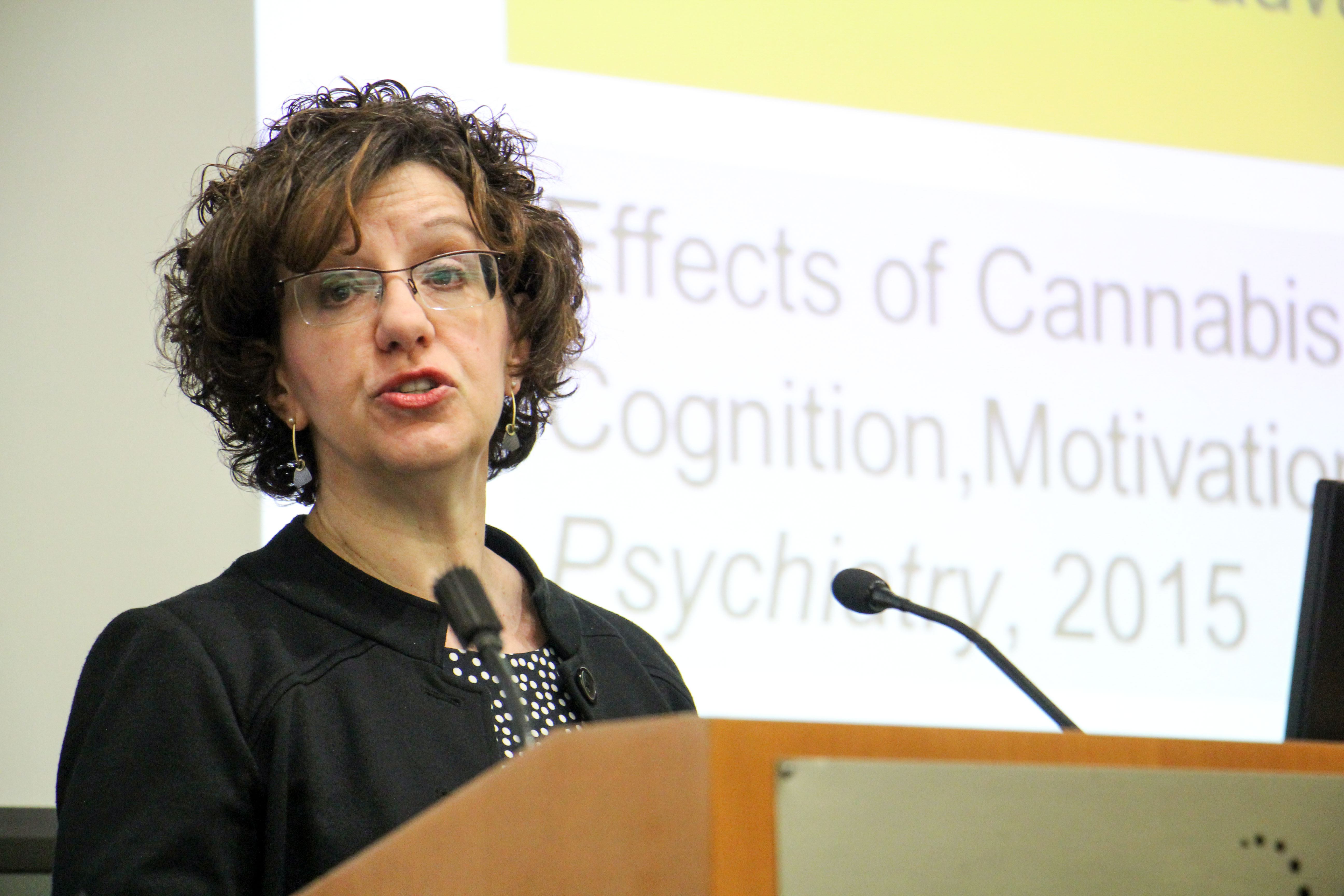 Gail Groves Scott, manager of the USciences Substance Use Disorders Institute, presents information about the use of medical marijuana and the fight against opioid abuse.