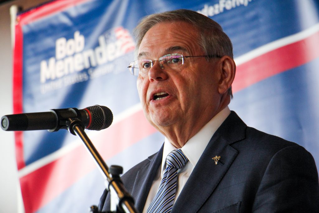 2018 03 28-e lee-robert menendez-rowan college at gloucester-reelection campaign-6 U.S. Sen. Bob Menendez said 3D plastic guns could be detrimental to safety at Amtrak stations and airports. (Emma Lee/WHYY)