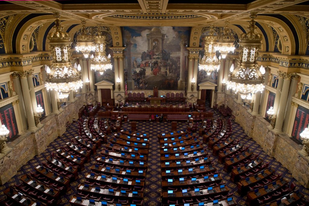 The bill under consideration would shrink the Pa. State House from 203 to 151 members. (AP Photo/Matt Rourke)