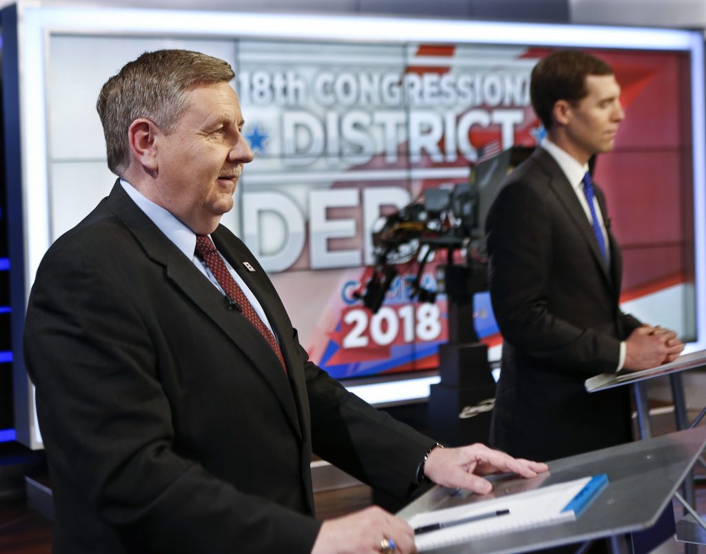 Rick Saccone, Connor Lamb Republican Rick Saccone, left, and Democrat Connor Lamb before the taping of their first debate in the special election in the Pa., 18th Congressional District at the KDKA TV studios, Monday, Feb. 19, 2018, in Pittsburgh. The debate was recorded in the afternoon and scheduled to be broadcast at 7 PM Monday.
