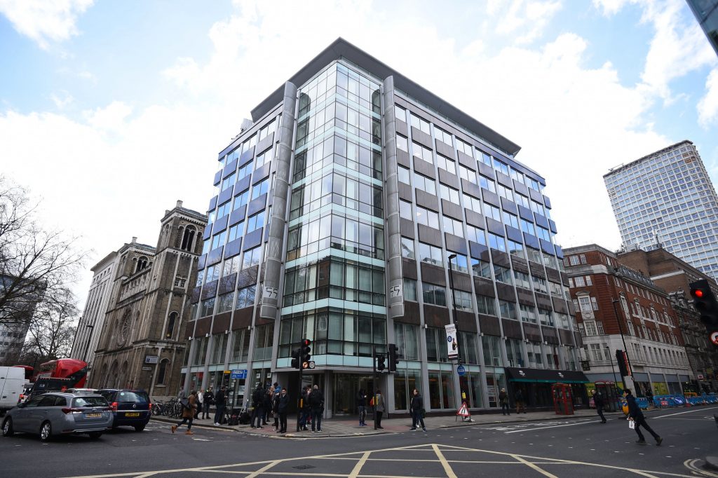 Britain Facebook Cambridge Analytica The offices of Cambridge Analytica (CA) in central London, after it was announced that Britain's information commissioner Elizabeth Denham is pursuing a warrant to search Cambridge Analytica's computer servers, Tuesday March 20, 2018. (Kirsty O'Connor/PA via AP)