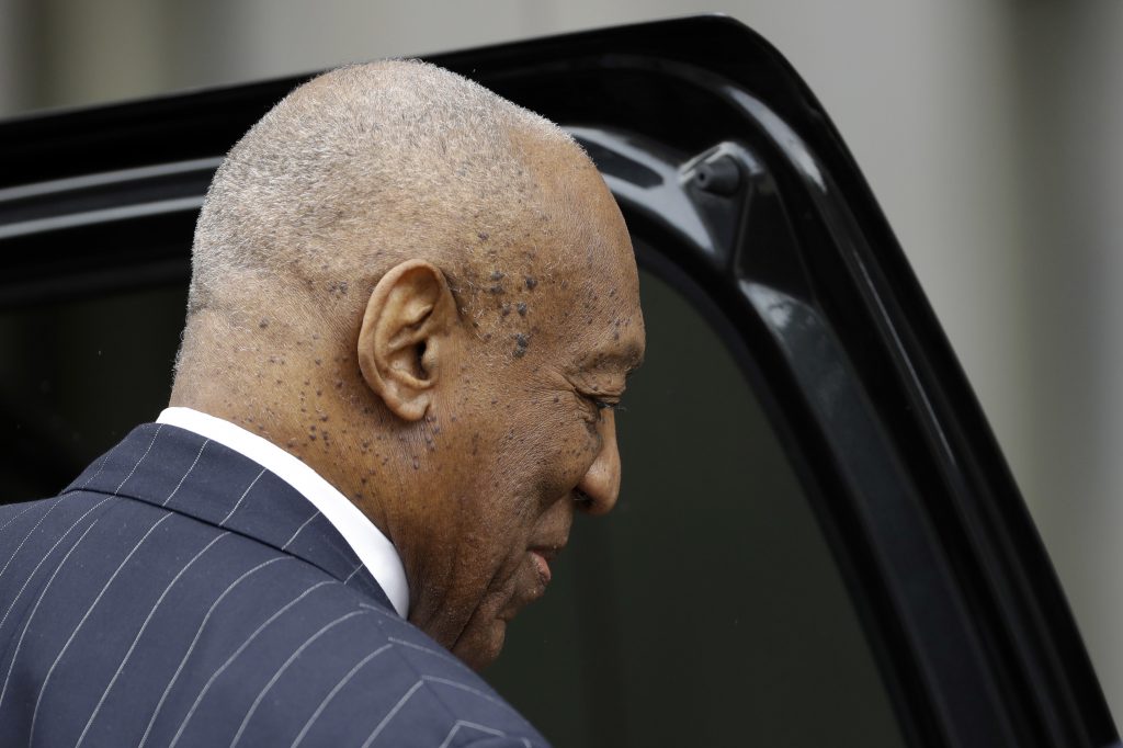 Bill Cosby Bill Cosby departs after a pretrial hearing in his sexual assault case, Friday, March 30, 2018, at the Montgomery County Courthouse in Norristown, Pa. (Matt Slocum/AP Photo)