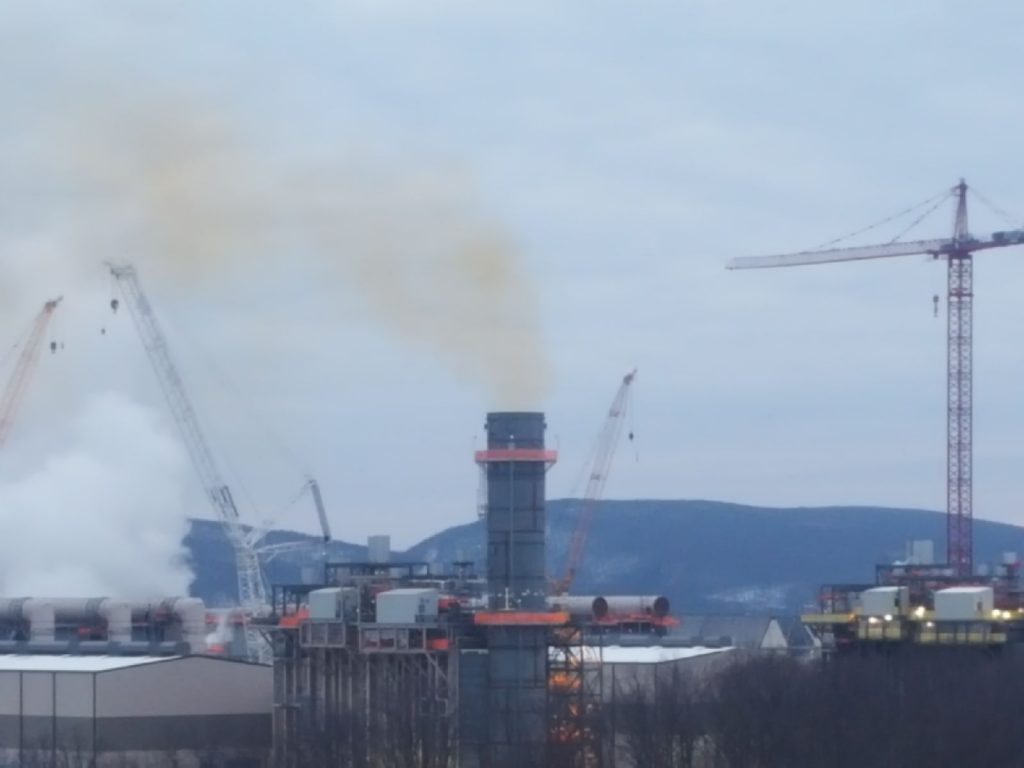 Pennsylvania environmental regulators are investigating health complaints after the Invenergy natural gas power plant in Jessup Pa. began spewing plumes of smoke this week. The company says the emissions are temporary and part of a planned commissioning process. (Kim Crinella)