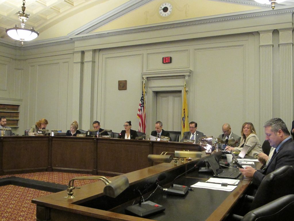 The New Jersey Assembly Budget Committee holds the first of several legislative hearings on Gov. Phil Murphy's budget plan Wednesday. (Phil Gregory/WHYY)
