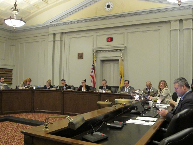 The New Jersey Assembly Budget Committee holds the first of several legislative hearings on Gov. Phil Murphy's budget plan Wednesday. (Phil Gregory/WHYY)