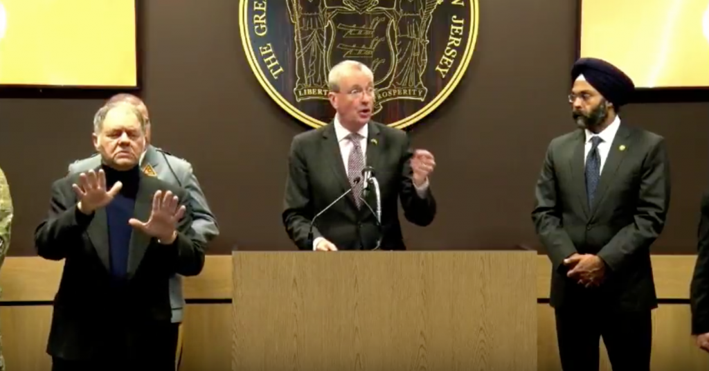 Screen Shot 2018-03-06 at 3.03.06 PM New Jersey Gov. Phil Murphy speaks during a Tuesday afternoon press conference. (New Jersey Office of the Governor/YouTube)