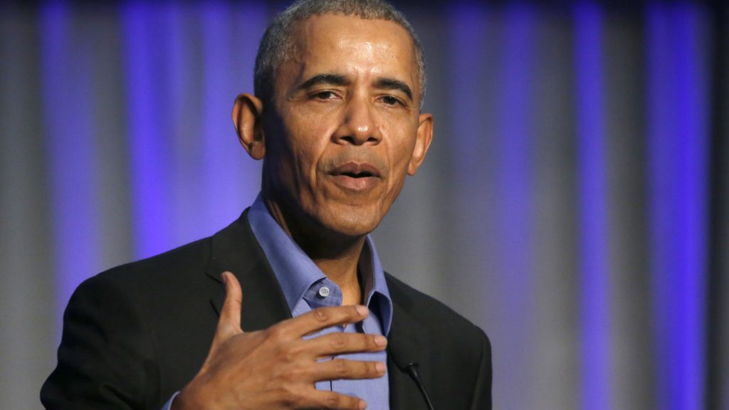 Former President Obama addresses participants at a summit on climate change involving mayors from around the globe on Dec. 5, 2017, in Chicago. Former President Barack Obama has endorsed 81 Democratic candidates for public office across the country — including seven from Pennsylvania and New Jersey. (Charles Rex Arbogast/AP)
