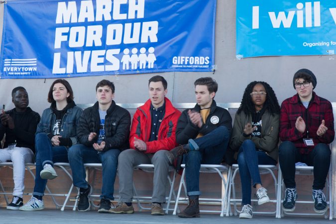 Thousands of citizens, of all ages, gathered together in Philadelphia to participate in the nationwide March for Our Lives, March 24, 2018. (Emily Cohen for WHYY)