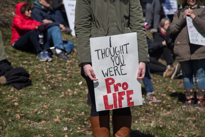 Thousands of citizens, of all ages, gathered together in Philadelphia to participate in the nationwide March for Our Lives, March 24, 2018. (Emily Cohen for WHYY)