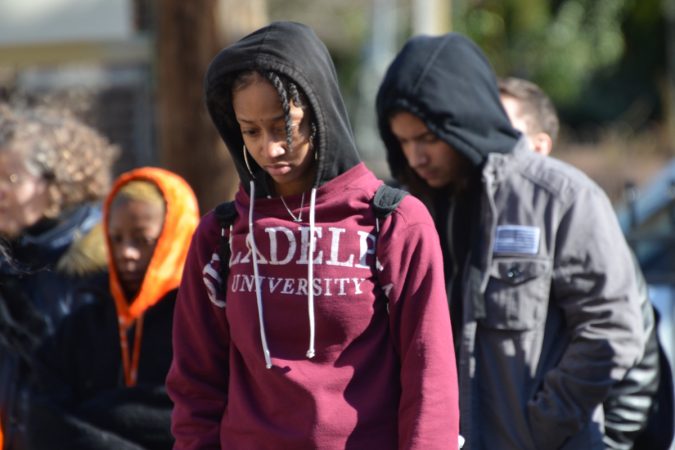 Emyne Sanders-Rasul, a senior at Girard Academic Music Program