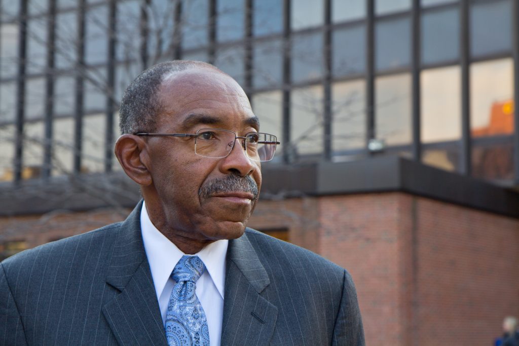 john green sheriff Former Philadelphia Sheriff John D. Green outside the Federal Courthouse. (Kimberly Paynter/WHYY)