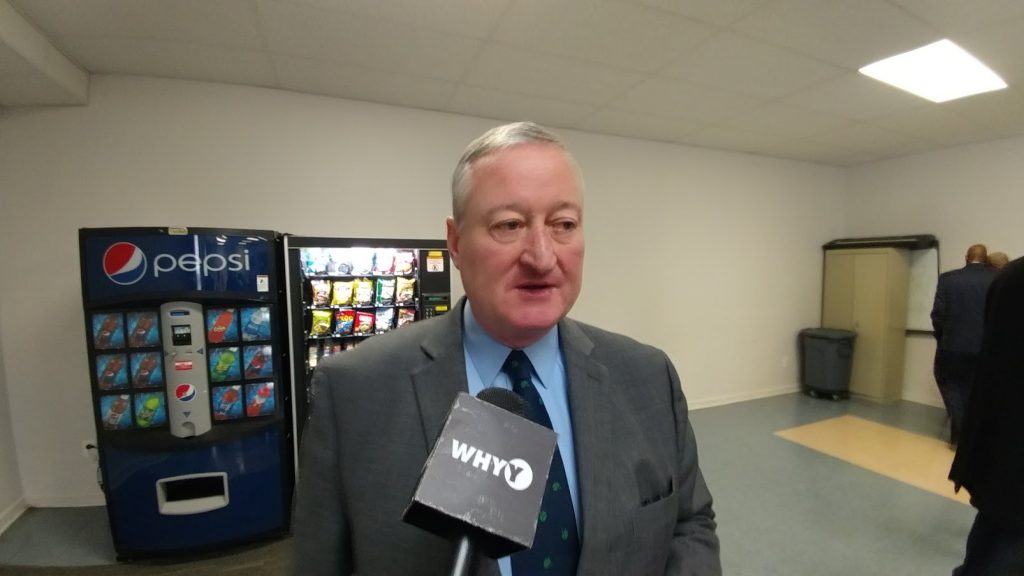 kenney on adopt Mayor Jim Kenney says the city will investigate whether Catholic Social Services and Bethany Christian Services violated city contracting laws by refusing to place foster kids with same-sex couples. (Tom MacDonald/WHYY)