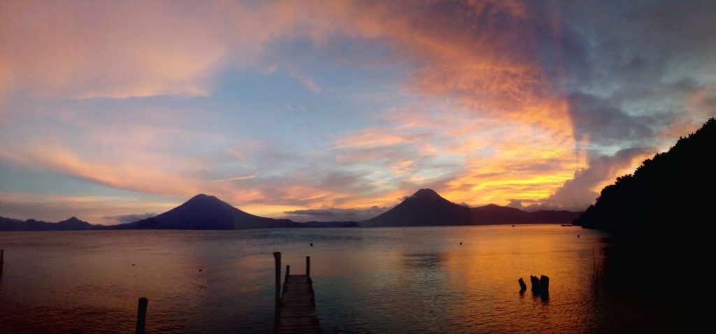 Lago de Atitlán Sunset over Lago de Atitlán in Guatemala