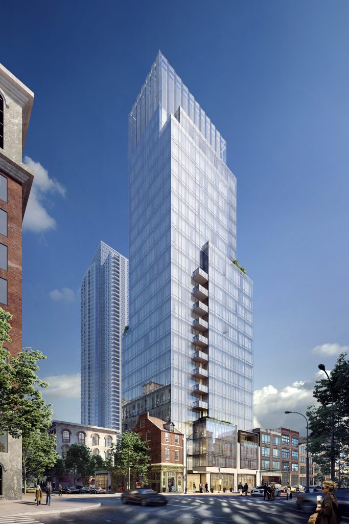 702 Sansom Street- looking southwest (Toll Brothers)