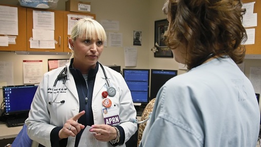 Under the bill, most adult, able-bodied recipients of Medicaid would have to document work, or attempts to get it. (Sue Ogrocki/AP Photo)