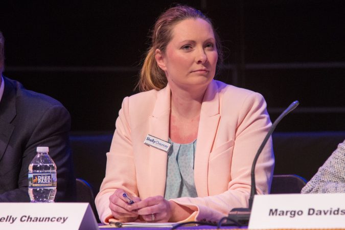 Shelly Chauncey is a former Central Intelligence Agency counter-intelligence officer and first-time candidate for elected office
. (Emily Cohen for WHYY)