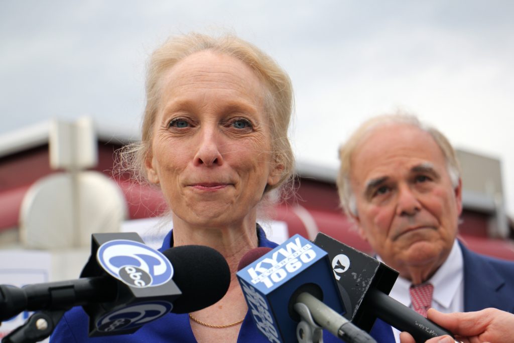2018 04 04-e lee-mary gay scanlon ed rendell-philadelphia melrose diner-congress endorsement 5th district Mary Gay Scanlon, running to represent the newly redrawn 5th Congressional District, gets the endorsement of former Pennsylvania Gov. Ed Rendell.