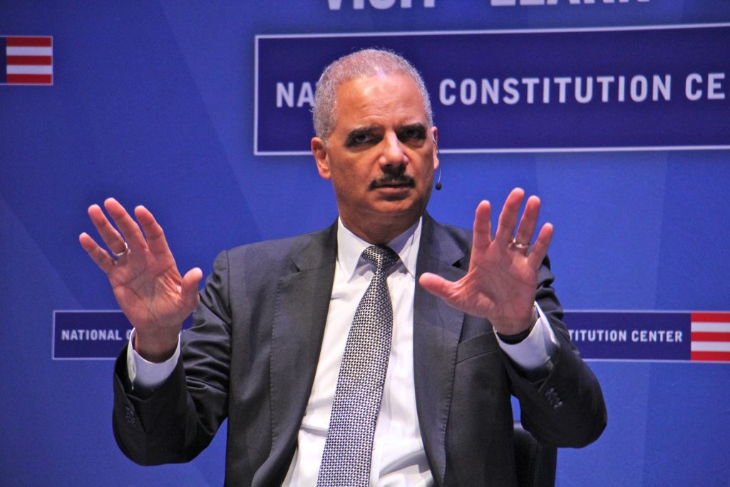 2018 04 23-e lee-eric holder-national constitution center-14th amendment discussion Former United States Attorney General Eric Holder speaks at the National Constitution Center's event,