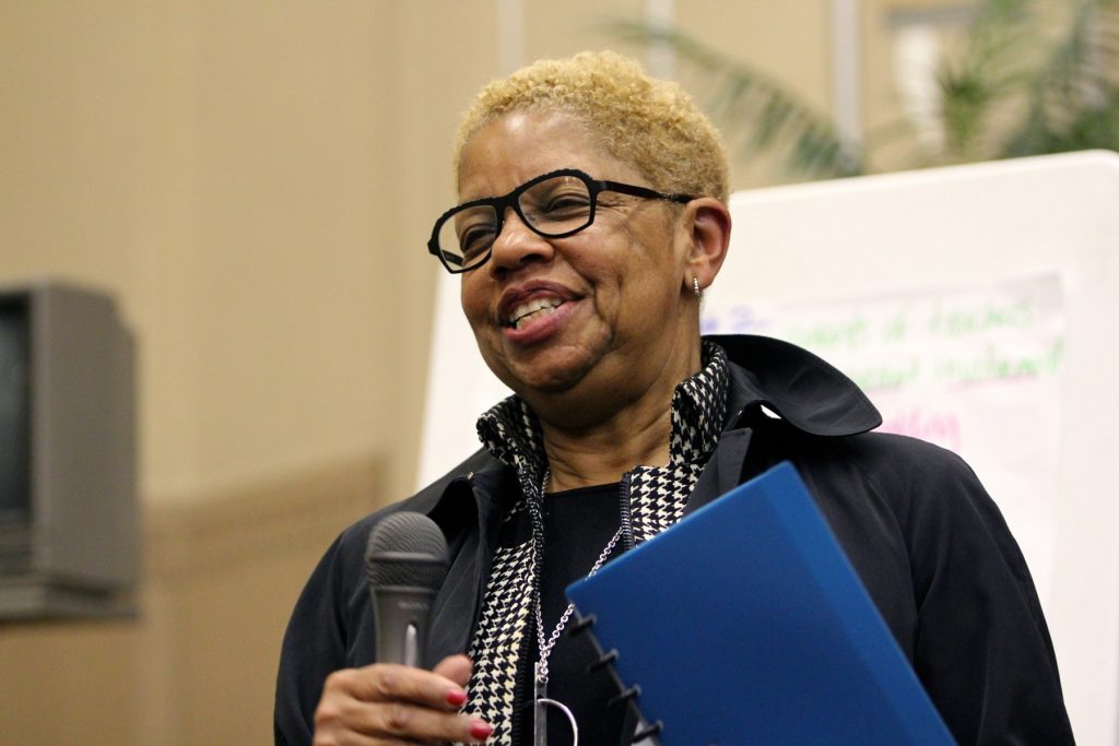 2018 04 25-e lee-joyce wilkerson-dobbins technical-new school board listening session Joyce Wilkerson