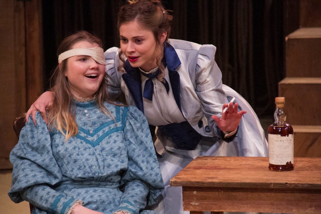 675 Kylie Westerbeck (left) and Kristie Ecke as the daughters of Lydie Breeze in EgoPo Classic Theater's production of