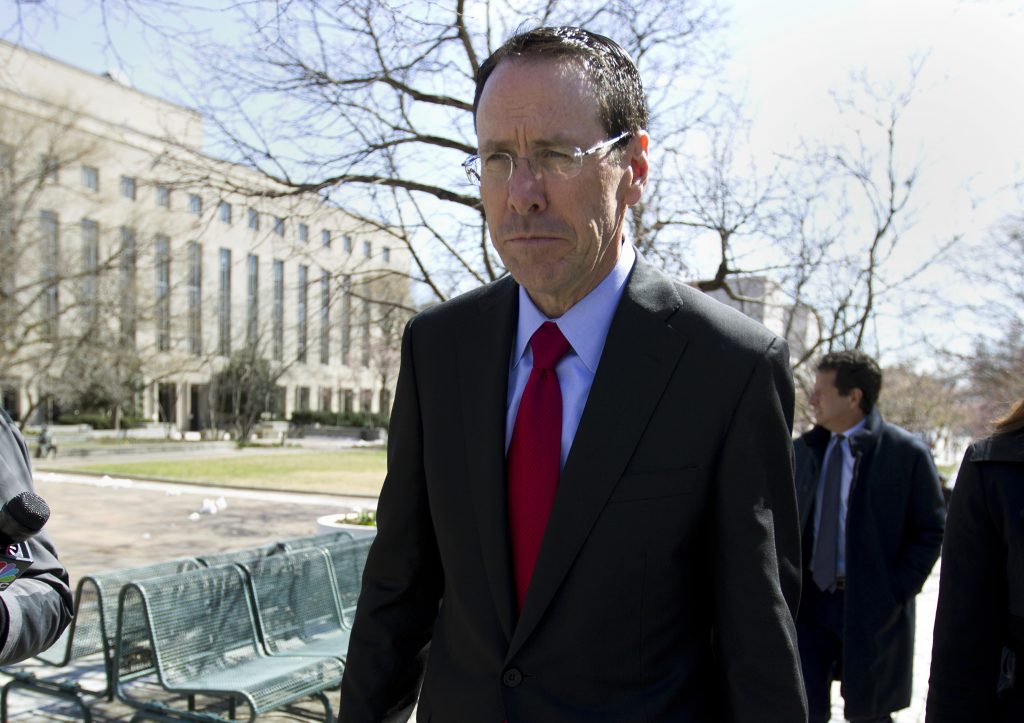 Randall Stephenson AT&T CEO Randall Stephenson leaves the federal courthouse Thursday, March 22, 2018, in Washington.