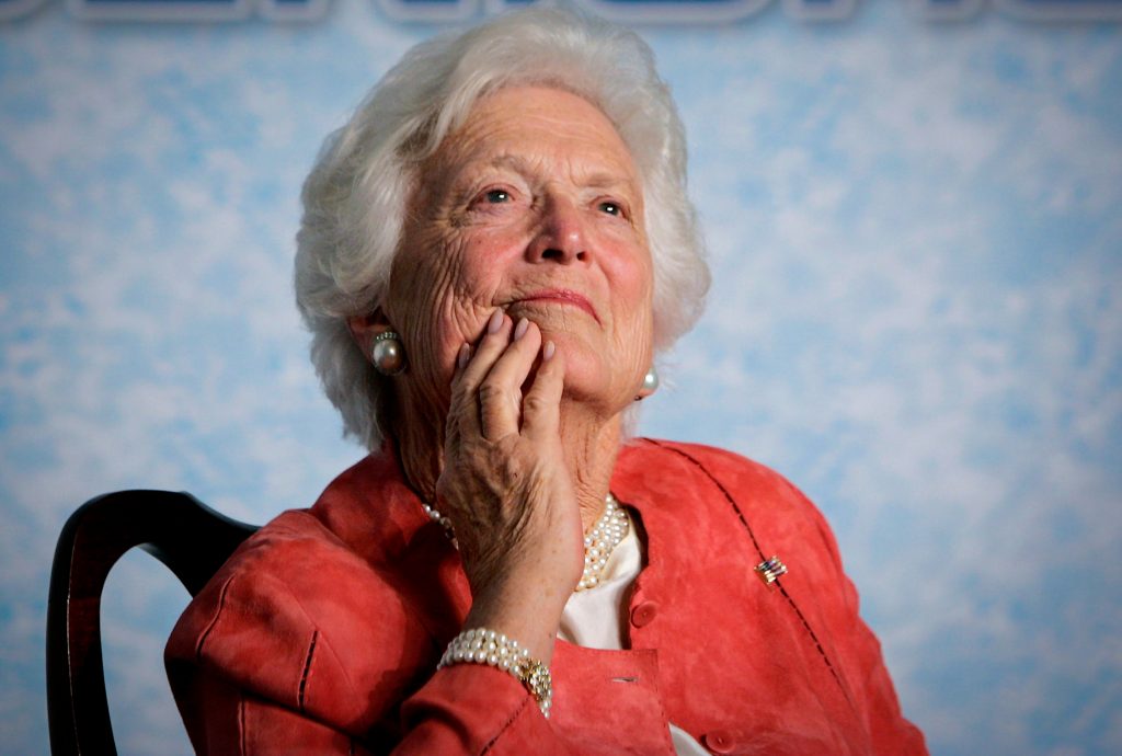 Barbara Bush Pictured in 2005, former first lady Barbara Bush died Tuesday. Following a recent series of hospitalizations and after consulting with her family and doctors, the 92-year-old former first lady had decided not to seek additional medical treatment. (AP Photo/J. Scott Applewhite, file)
