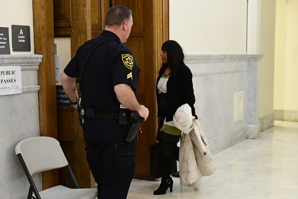 Bill Cosby Marguerite Jackson, a key defensive witness, walks into courtroom A after a break in the Bill Cosby sexual assault trial at the Montgomery County Courthouse, Wednesday, April 18, 2018, in Norristown, Pa.