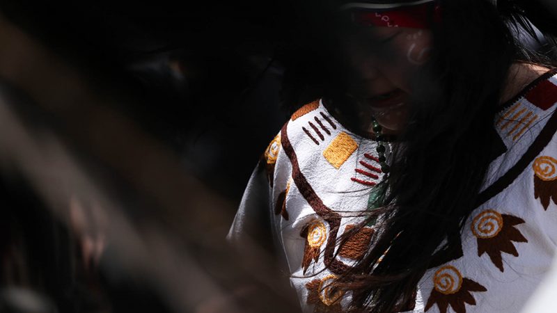 Participants dance in costume on Washington Ave. to celebrate the annual Carnaval de Puebla.  (Angela Gervasi for WHYY)