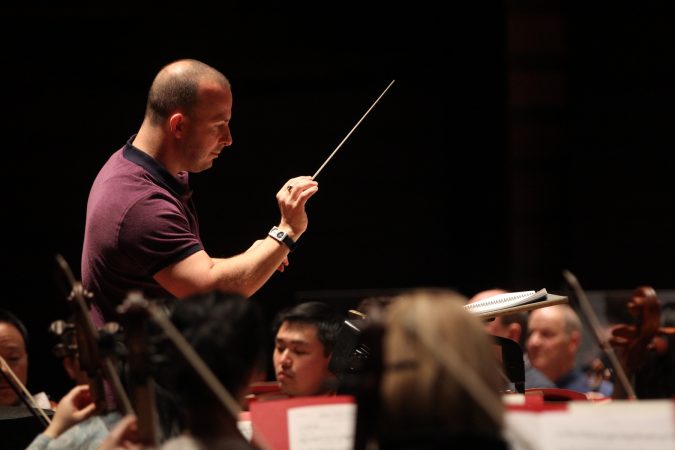 Yannick Nézet-Séguin conducts the Philadelphia Orchestra during a rehearsal for 