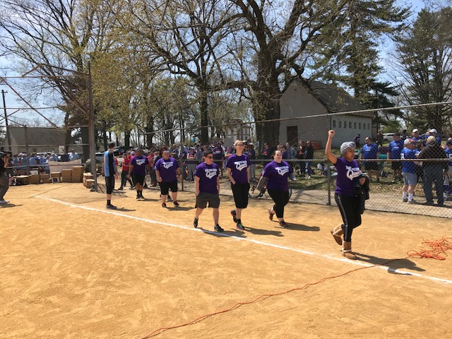 IMG_2205 The Bad News Queers, one of 30 teams in the City of Brotherly Love Softball League, take the field in Philadelphia's Fairmount Park. (Shai Ben-Yaacov/WHYY)