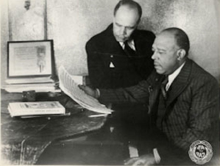 JamesWeldon episode James Weldon Johnson (back) and his brother John Rosamond Johnson.
