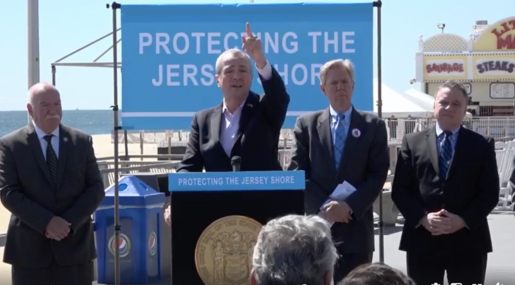 Screen Shot 2018-04-20 at 12.45.14 PM N.J. Gov. Phil Murphy speaks about the drilling ban bill signing on the Point Pleasant Beach boardwalk Friday. (Governor Phil Murphy/Facebook)