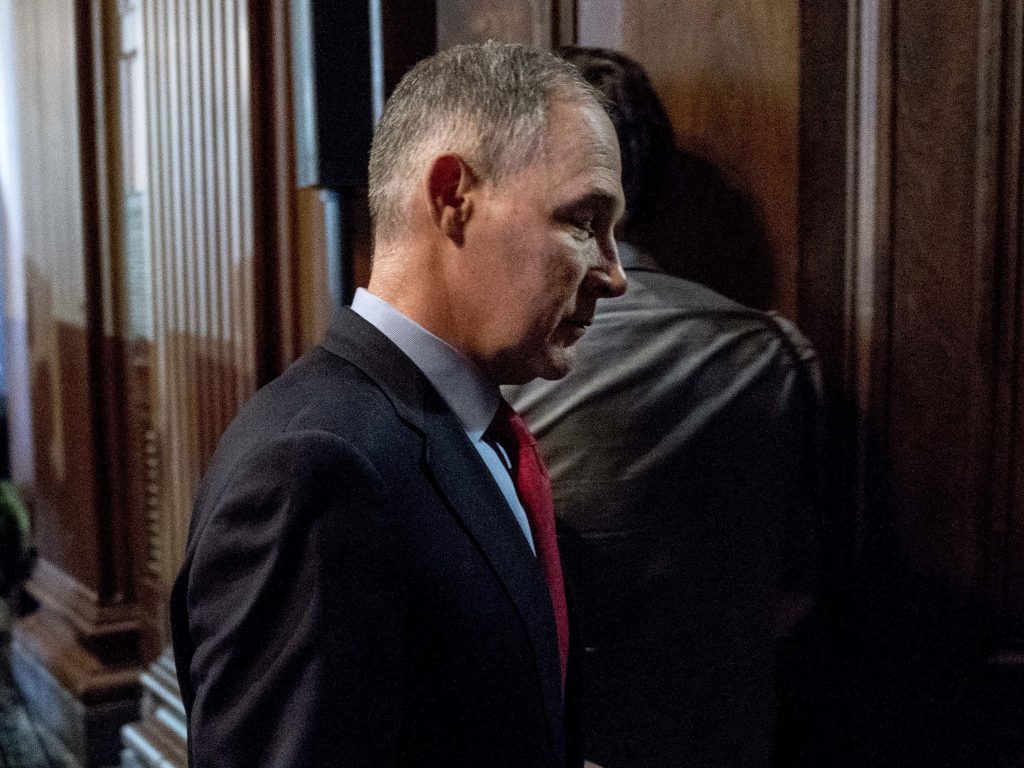 Environmental Protection Agency Administrator Scott Pruitt is facing investigations into his use of taxpayer funds for security and travel along with scrutiny of his ties to industry lobbyists. Environmental Protection Agency Administrator Scott Pruitt is facing investigations into his use of taxpayer funds for security and travel along with scrutiny of his ties to industry lobbyists.