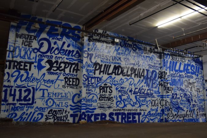 Philly word collage at Graffiti Garage, South Philly (Image courtesy of Glossblack)