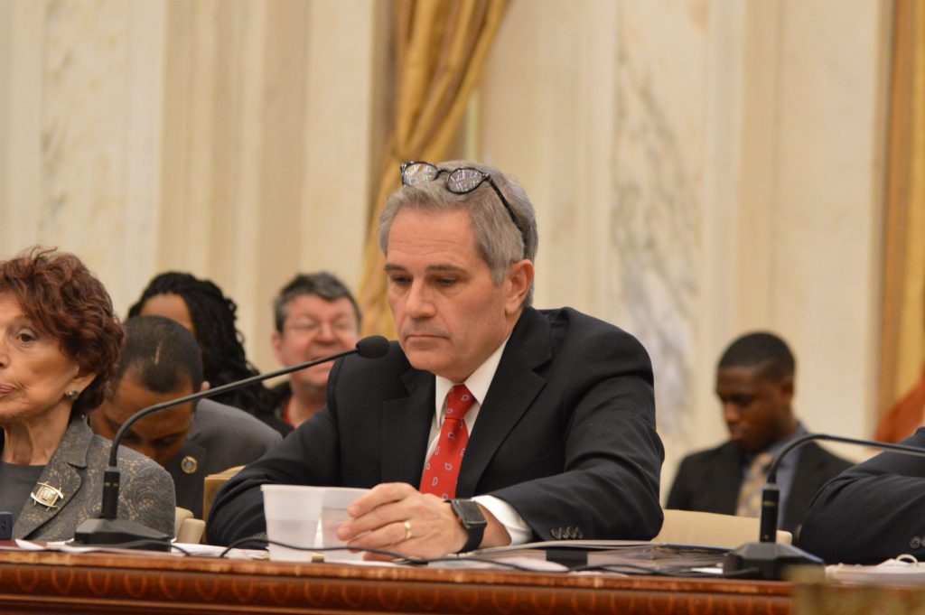 kras 4-24 Philadelphia DA Larry Krasner speaks at City Council (Tom MacDonald/WHYY)