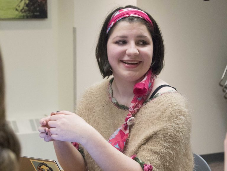 Lane Murdock, a high school sophomore, says she felt numb after the school shooting in Parkland, Fla., and knew it was time for her to try to make some change. (Christian Carter/WSHU)