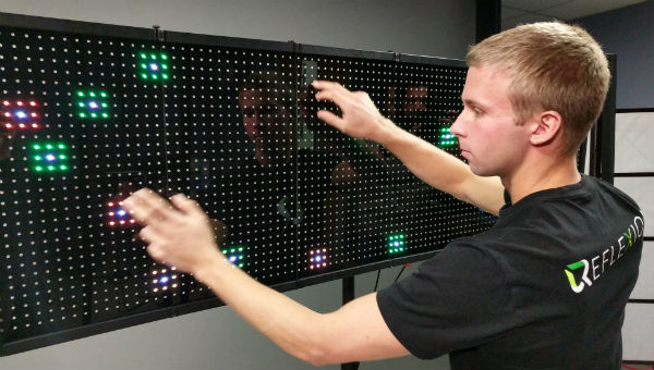 matt_roda_reflexion Matt Roda takes a test on the Reflexion Edge. (Rachel McDevitt/WITF)