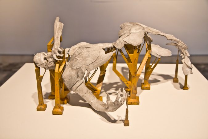 Sculpture work by artist Sophie Kahn in Phantom Limb at the Esther Klein Gallery. (Kimberly Paynter/WHYY)
